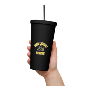 ILMC Hearts Insulated tumbler with a straw