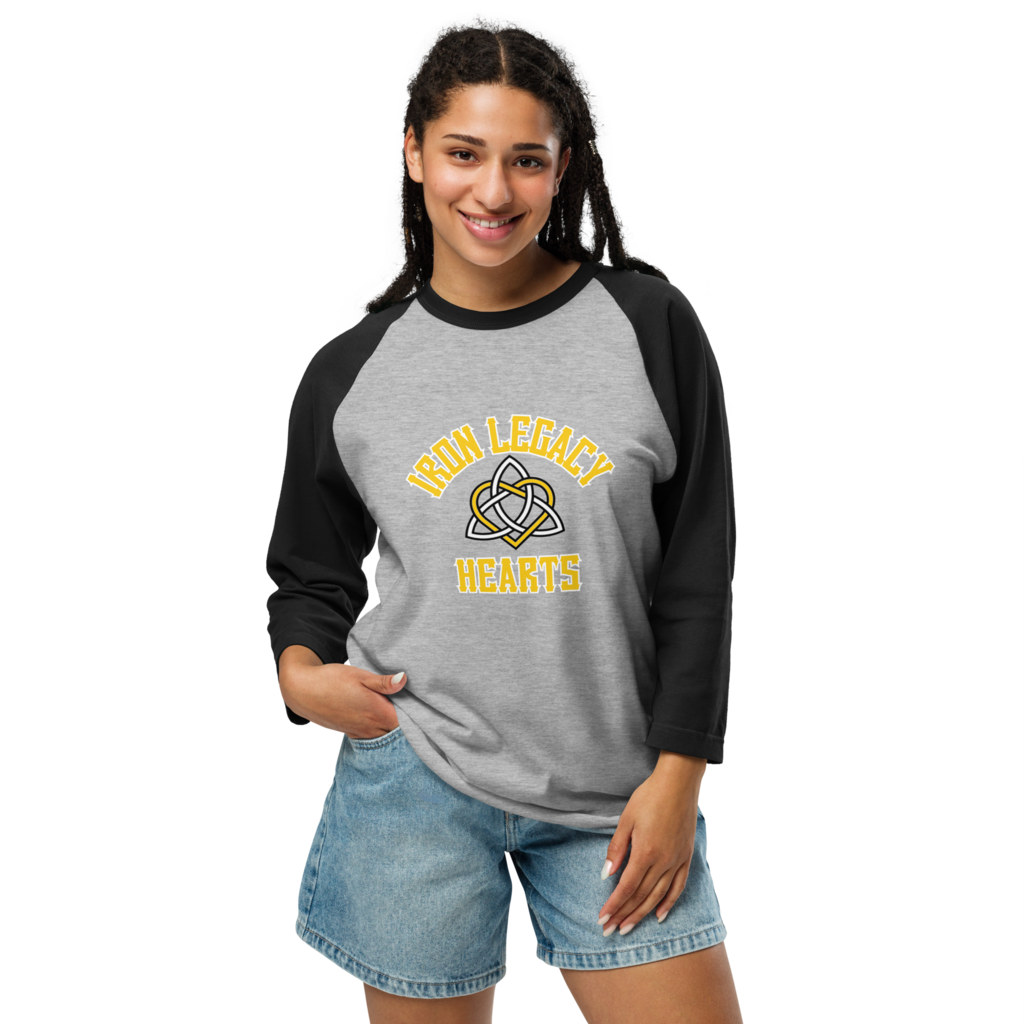 Hearts 3/4 sleeve raglan shirt