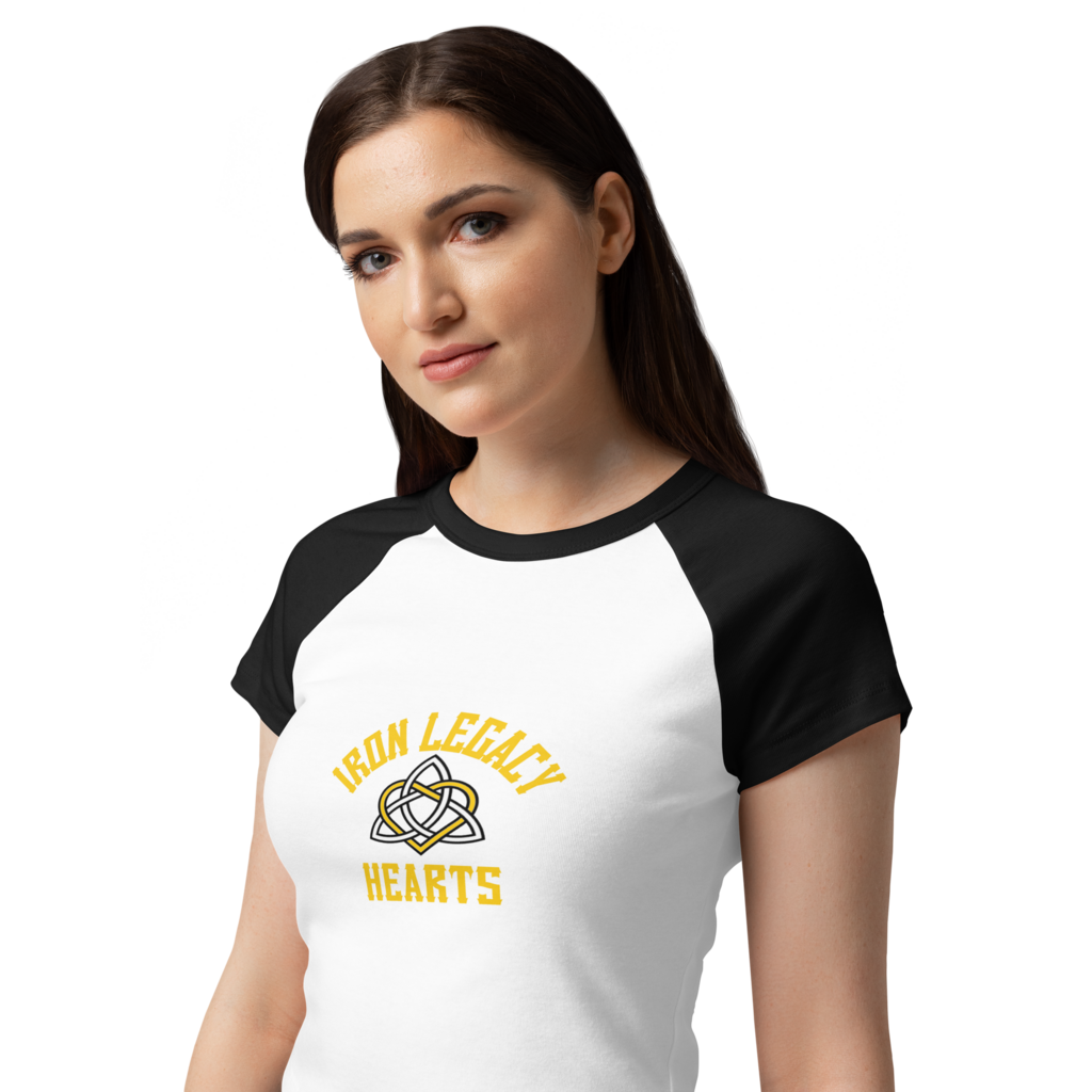 Hearts micro rib raglan tee