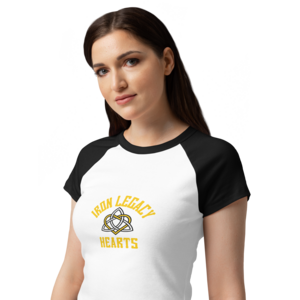 Hearts micro rib raglan tee
